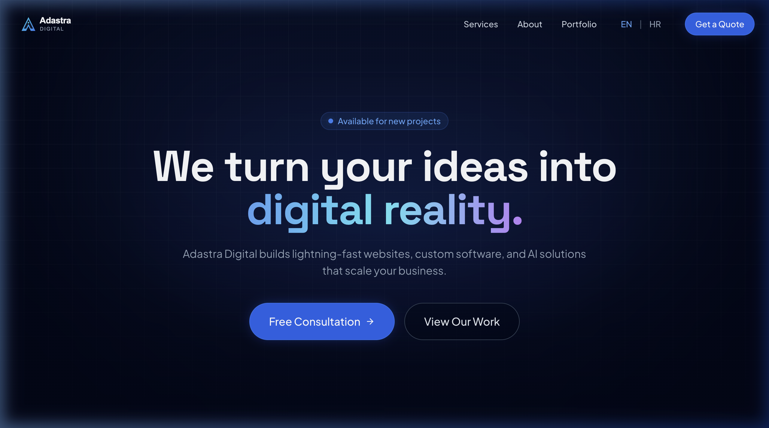 Adastra Digital — Agency Website
