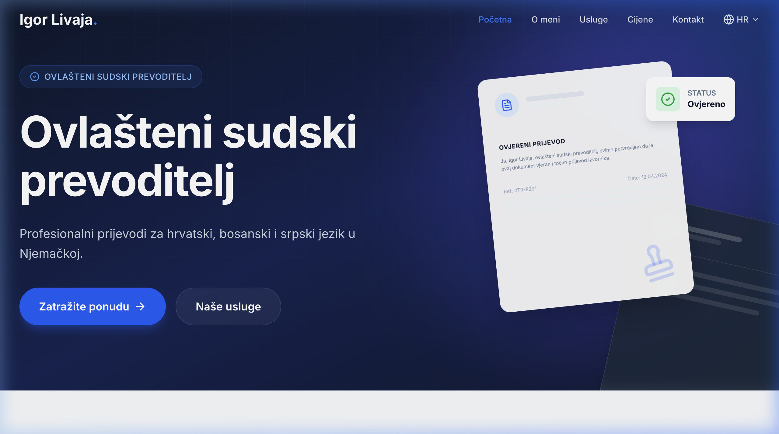 Prevoditelj.io — Court Translator